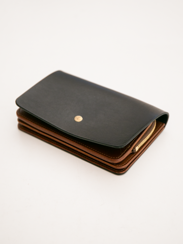 forme Hand Wallet (Liscio Black×DOUBLE)