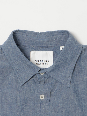 PERSONAL MATTERS Cotton Chambray Shirt