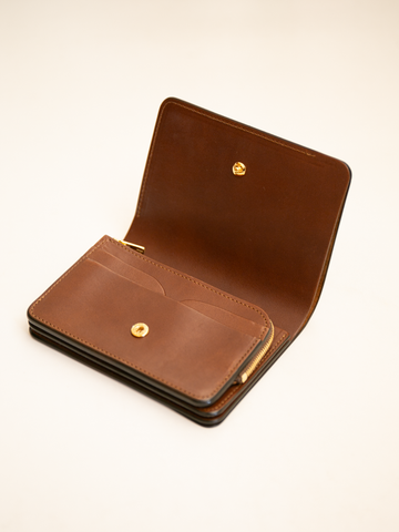 forme Short Wallet (Cordovan Dark cognac)