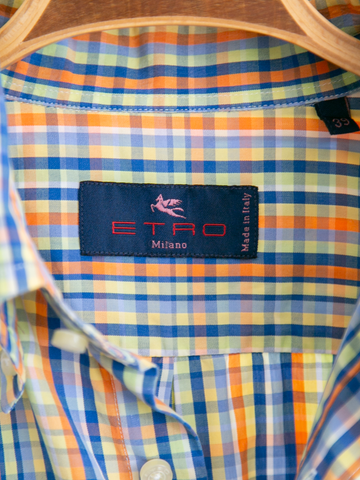 MÍCATA ETRO Milano Madras Check BD Shirt