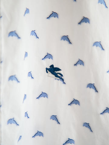 MÍCATA ETRO All-over Dolphin Motif BD Shirt