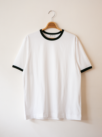 THE HINOKI Cotton Half Sleeve Ringer T
