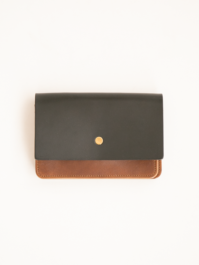 forme Hand Wallet Combi (Liscio Black×Brown) – RECTOHALL