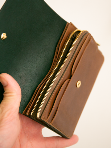 forme Hand Wallet Combi (Cordovan Black×DOUBLE)