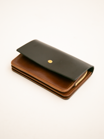 forme Hand Wallet Combi (Liscio Black×DOUBLE)