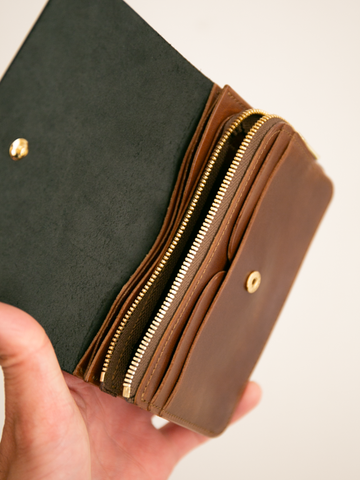 forme Hand Wallet Combi (Liscio Black×DOUBLE)