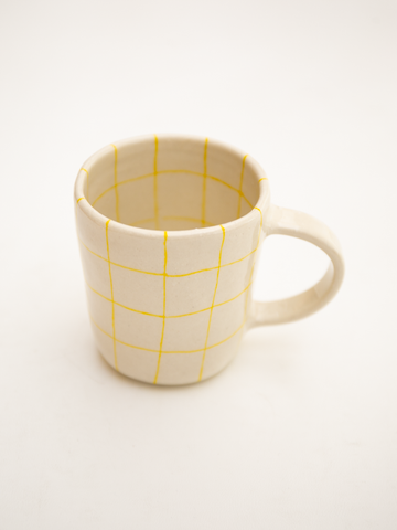 中囿義光 マグカップ チェック イエロー