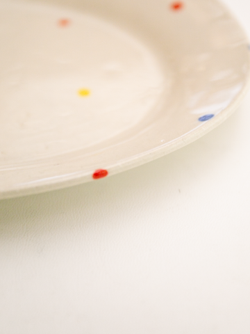 中囿義光 オーバル皿 ドット