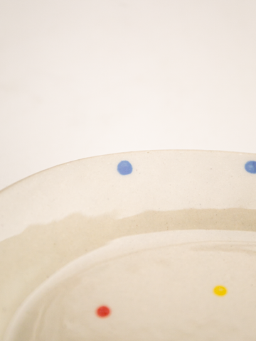 中囿義光 オーバル皿 ドット