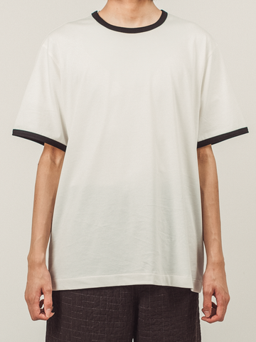 THE HINOKI Cotton Half Sleeve Ringer T