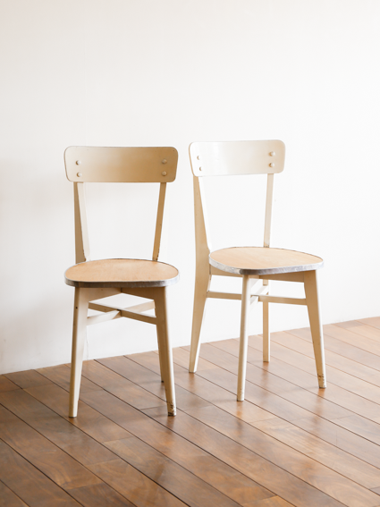 White Bistro Chair (France 1940`s)