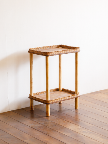 Rattan Side Table (France 1960`s)