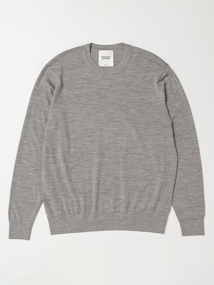 PERSONAL MATTERS Merino Wool Crew Neck Sweater