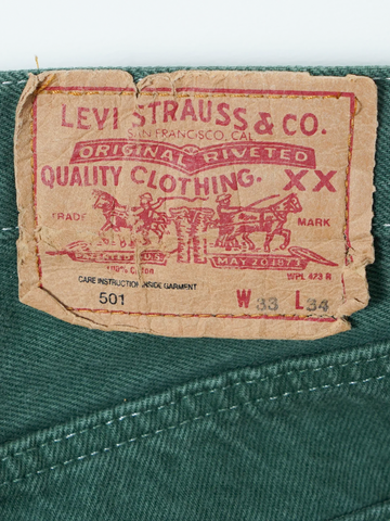 MÍCATA  Levi’s 5 Pocket Green Denim Pants