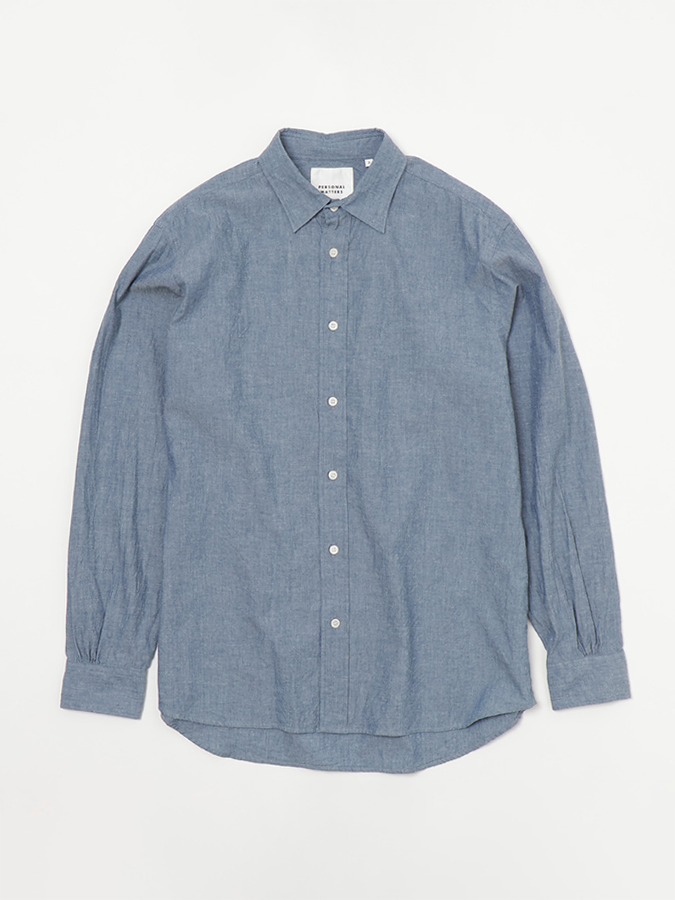 PERSONAL MATTERS Cotton Chambray Shirt