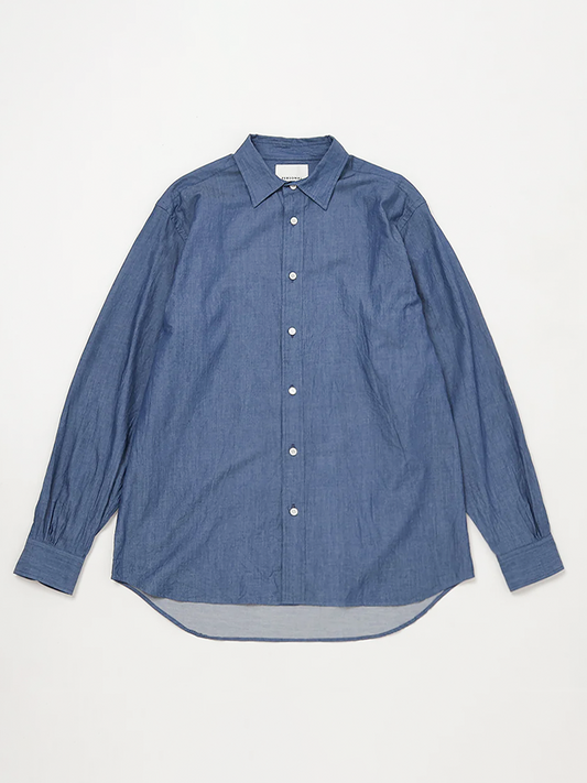PERSONAL MATTERS Indigo Dye Cotton Twill Shirt