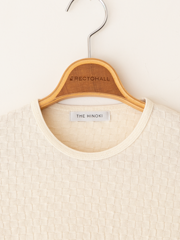 THE HINOKI Organic Cotton Checker T-Shirt