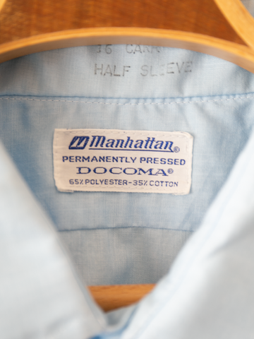MÍCATA  Manhattan Light Blue Short-sleeve Shirt