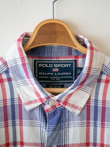 MÍCATA  Polo Sport Cotton Linen Check Shirt