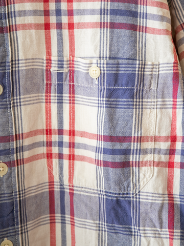 MÍCATA  Polo Sport Cotton Linen Check Shirt