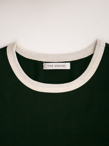 THE HINOKI Cotton Half Sleeve Ringer T