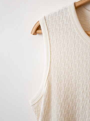 THE HINOKI Cotton Checker Tank Top
