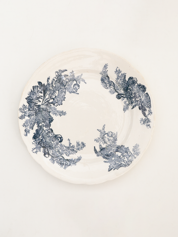 Plate (Japan 1920年代頃) - 染付花文中皿