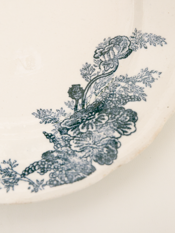 Plate (Japan 1920年代頃) - 染付花文中皿