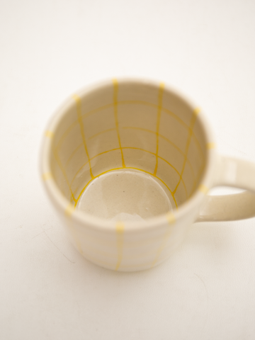 中囿義光 マグカップ チェック イエロー