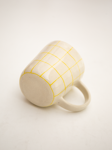 中囿義光 マグカップ チェック イエロー