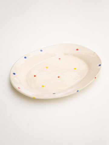 中囿義光 オーバル皿 ドット