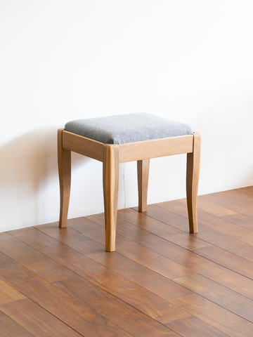 Fabric & oak stool / 布張りオークスツール