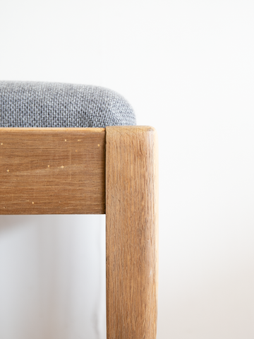 Fabric & oak stool / 布張りオークスツール