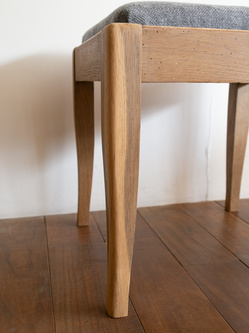 Fabric & oak stool / 布張りオークスツール