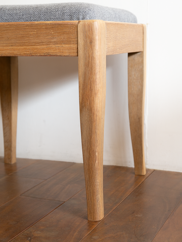 Fabric & oak stool / 布張りオークスツール