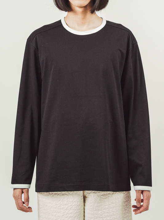 THE HINOKI Cotton Long Sleeve Ringer T