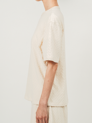 THE HINOKI Cotton Checker Half Sleeve T