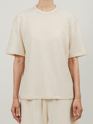 THE HINOKI Cotton Checker Half Sleeve T