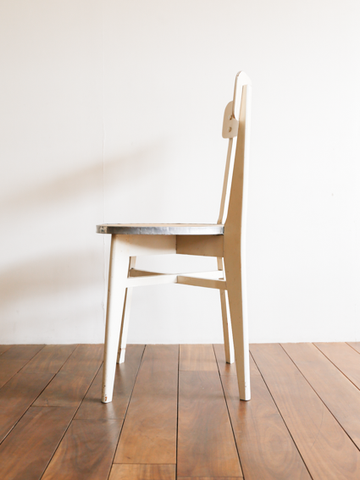 White Bistro Chair (France 1940`s)