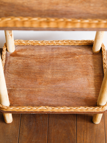 Rattan Side Table  (France 1960`s)