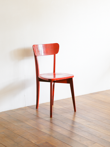 Red Bistro Chair (France 1950`s)