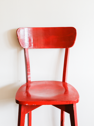 Red Bistro Chair (France 1950`s)