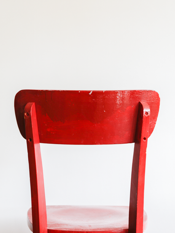 Red Bistro Chair (France 1950`s)