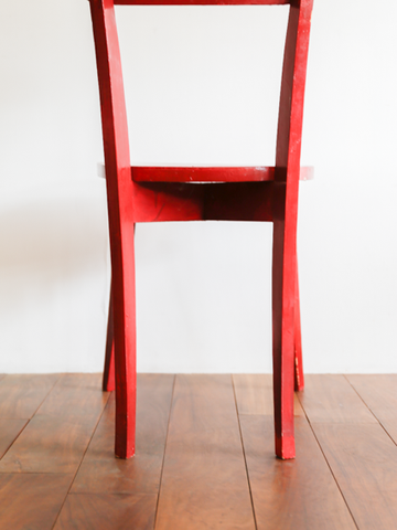 Red Bistro Chair (France 1950`s)