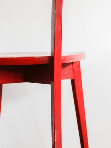 Red Bistro Chair (France 1950`s)