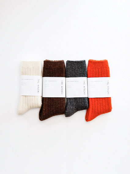 THE HINOKI Wool Cashmere Rib Socks